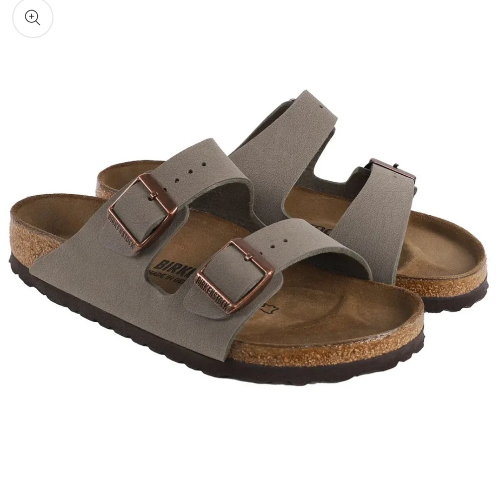 Birkenstock Arizona Birkibuc Sandals – Stone – Size 39